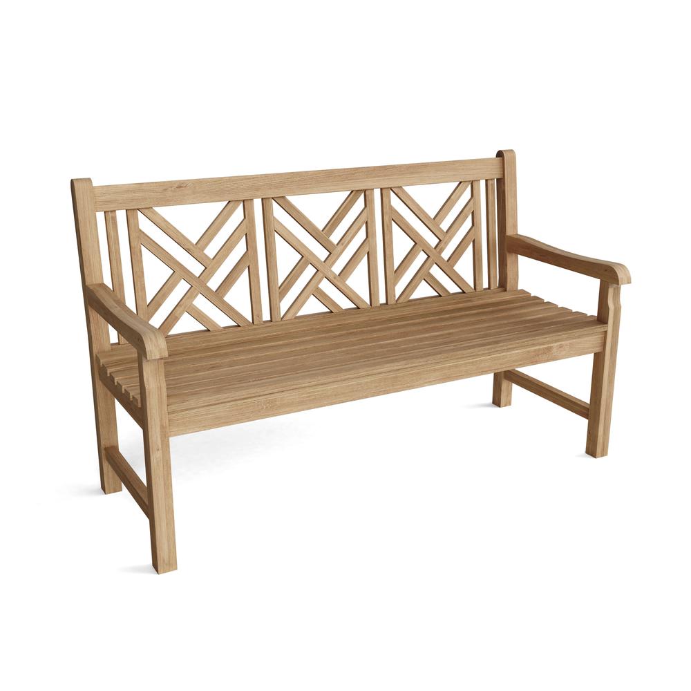 Vilano 3-Seater Bench By Anderson Teak | Outdoor Stools & Benches | Modishstore