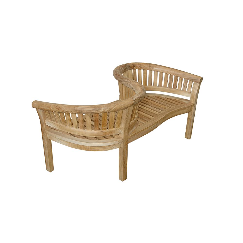 Curve Love Seat 59"W 28"D 32"H By Anderson Teak | Outdoor Sofas, Loveseats & Sectionals | Modishstore - 2