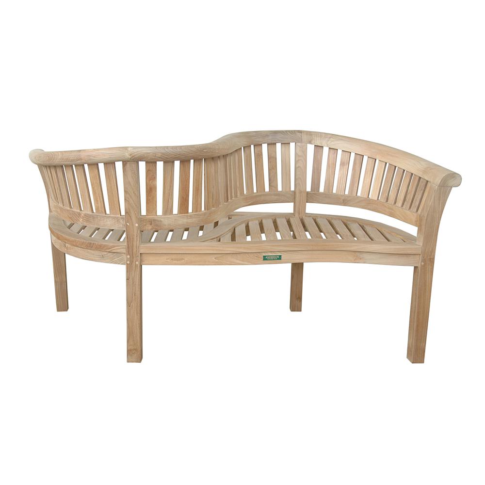 Curve Love Seat 59"W 28"D 32"H By Anderson Teak | Outdoor Sofas, Loveseats & Sectionals | Modishstore - 3