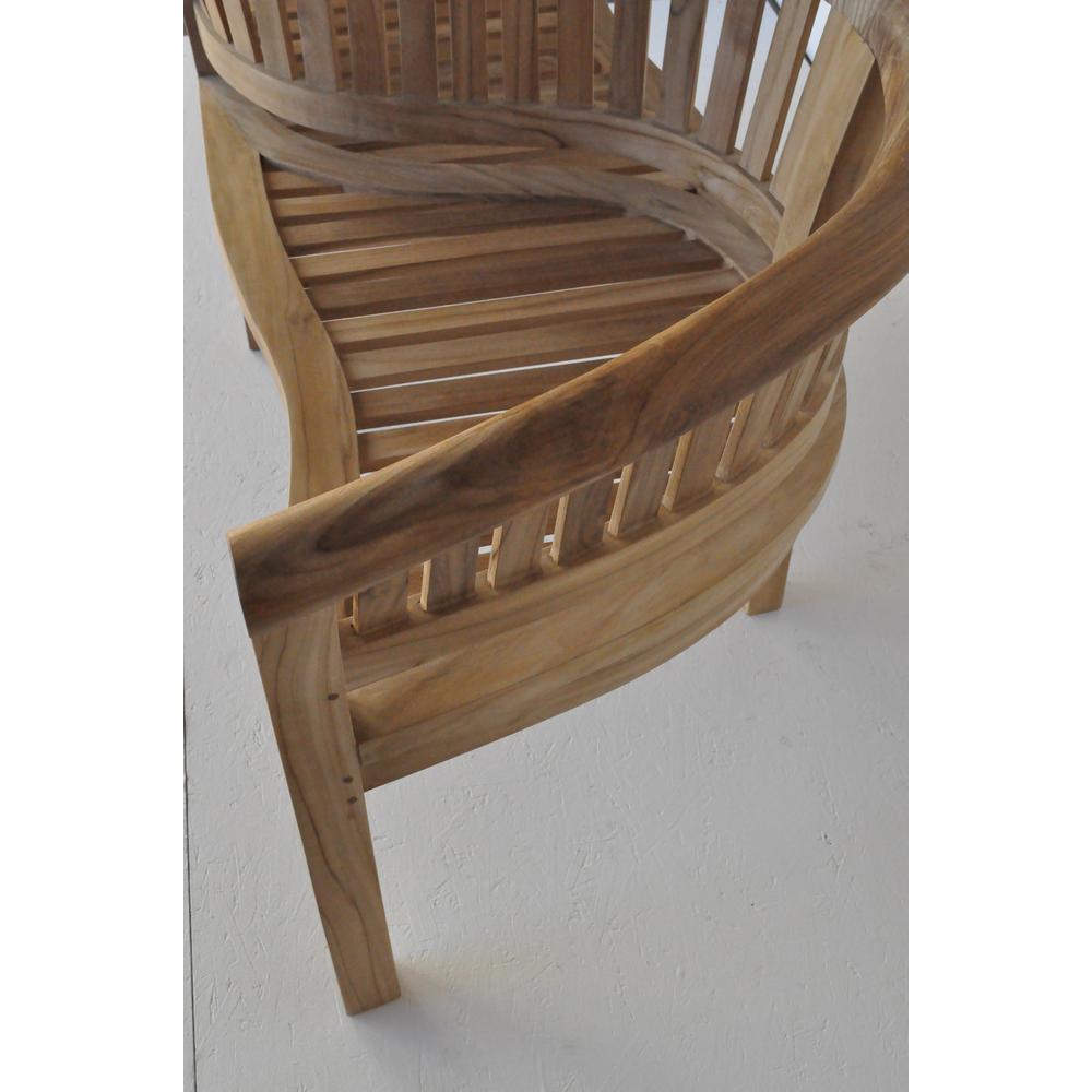 Curve Love Seat 59"W 28"D 32"H By Anderson Teak | Outdoor Sofas, Loveseats & Sectionals | Modishstore - 4