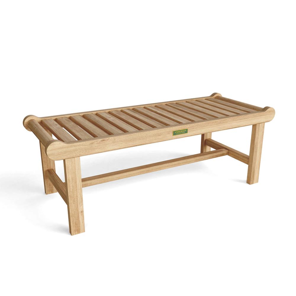 Cambridge 2-Seater Backless Bench By Anderson Teak | Outdoor Stools & Benches | Modishstore
