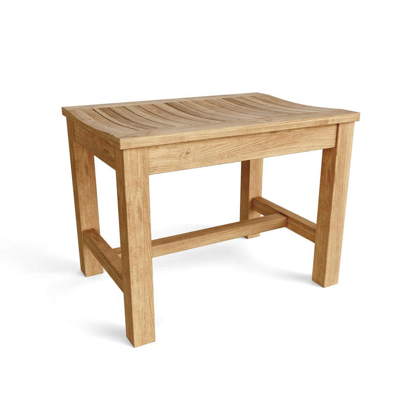 24" Casablanca Backless Chair By Anderson Teak | Outdoor Stools & Benches | Modishstore