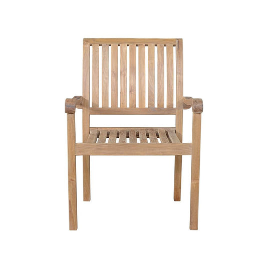 Aspen Stackable Armchair Fully Built & 4 Pcs In A Box By Anderson Teak | Outdoor Chairs | Modishstore