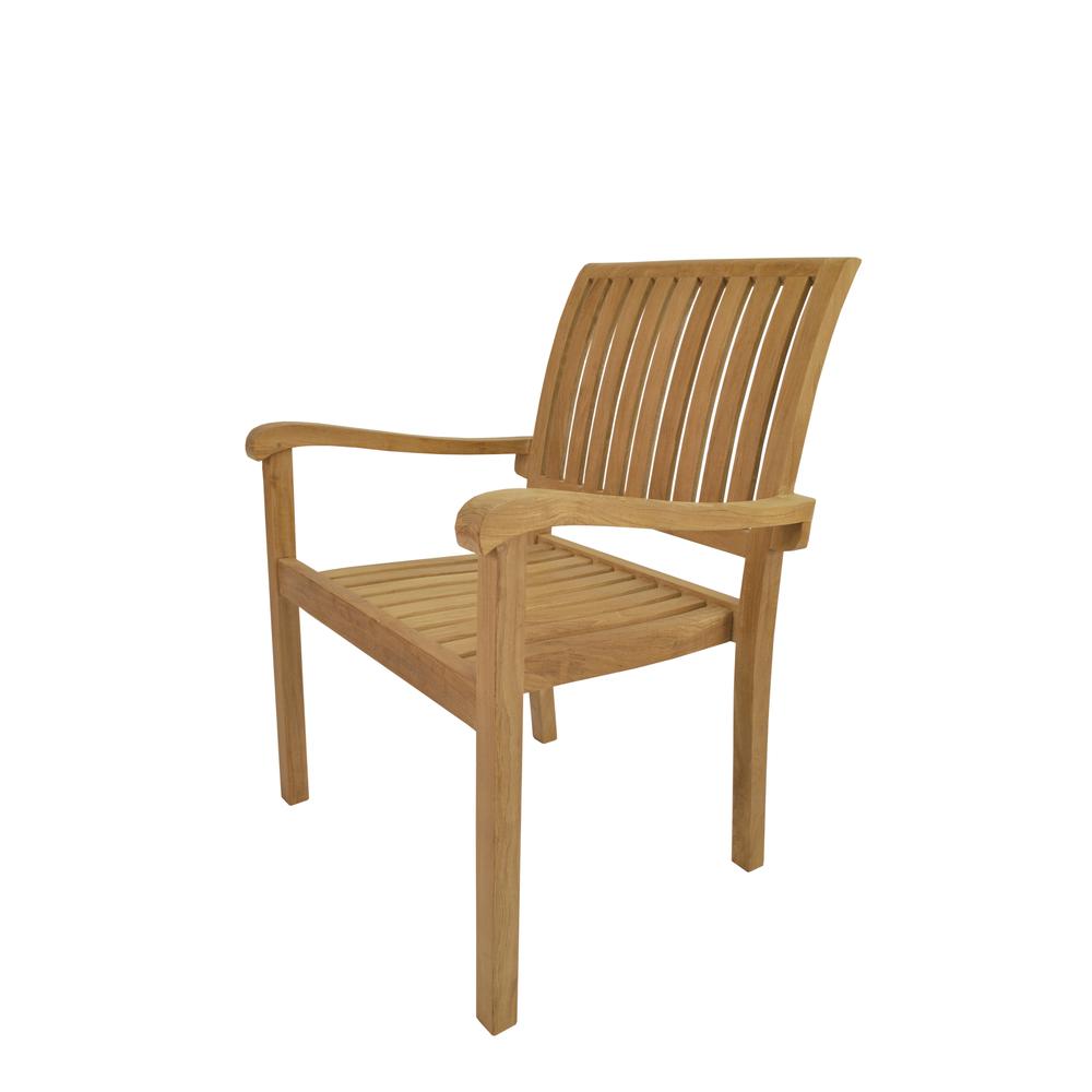 Aspen Stackable Armchair Fully Built & 4 Pcs In A Box By Anderson Teak | Outdoor Chairs | Modishstore - 4