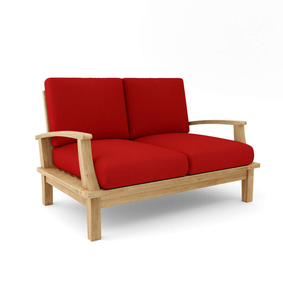 Brianna Deep Seating Loveseat + Cushion By Anderson Teak | Outdoor Sofas, Loveseats & Sectionals | Modishstore - 2