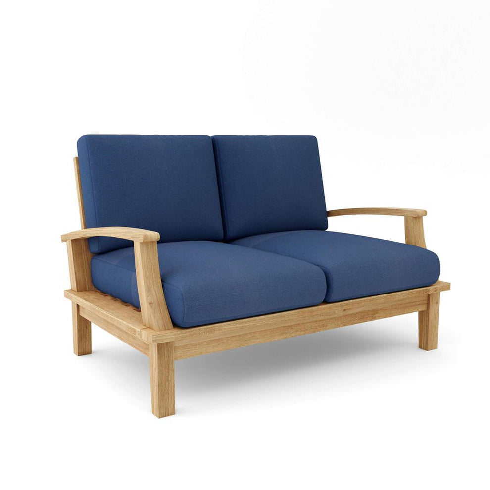 Brianna Deep Seating Loveseat + Cushion By Anderson Teak | Outdoor Sofas, Loveseats & Sectionals | Modishstore - 4