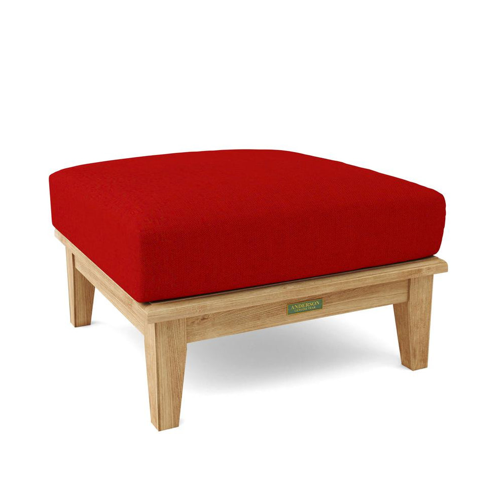 Brianna Ottoman + Cushion By Anderson Teak | Outdoor Ottomans | Modishstore - 2