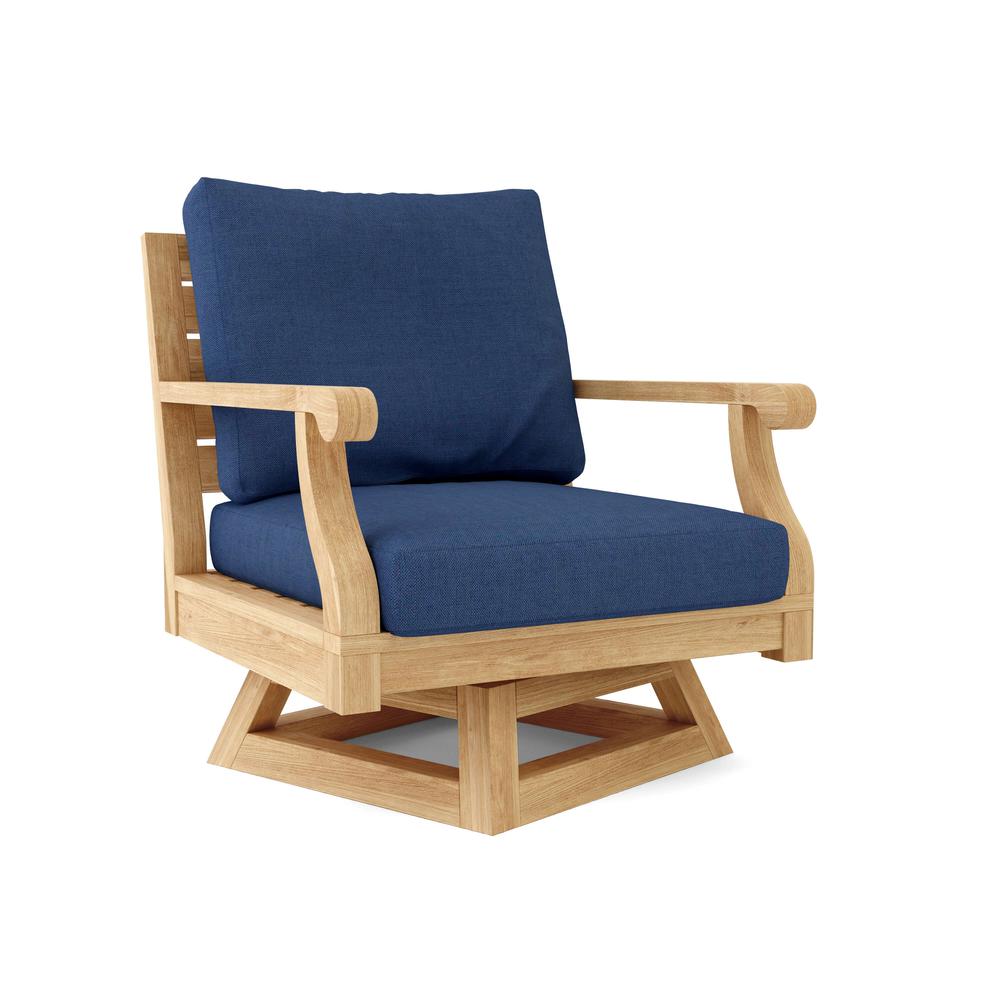 Riviera Swivel Armchair + Cushion By Anderson Teak | Outdoor Chairs | Modishstore - 4