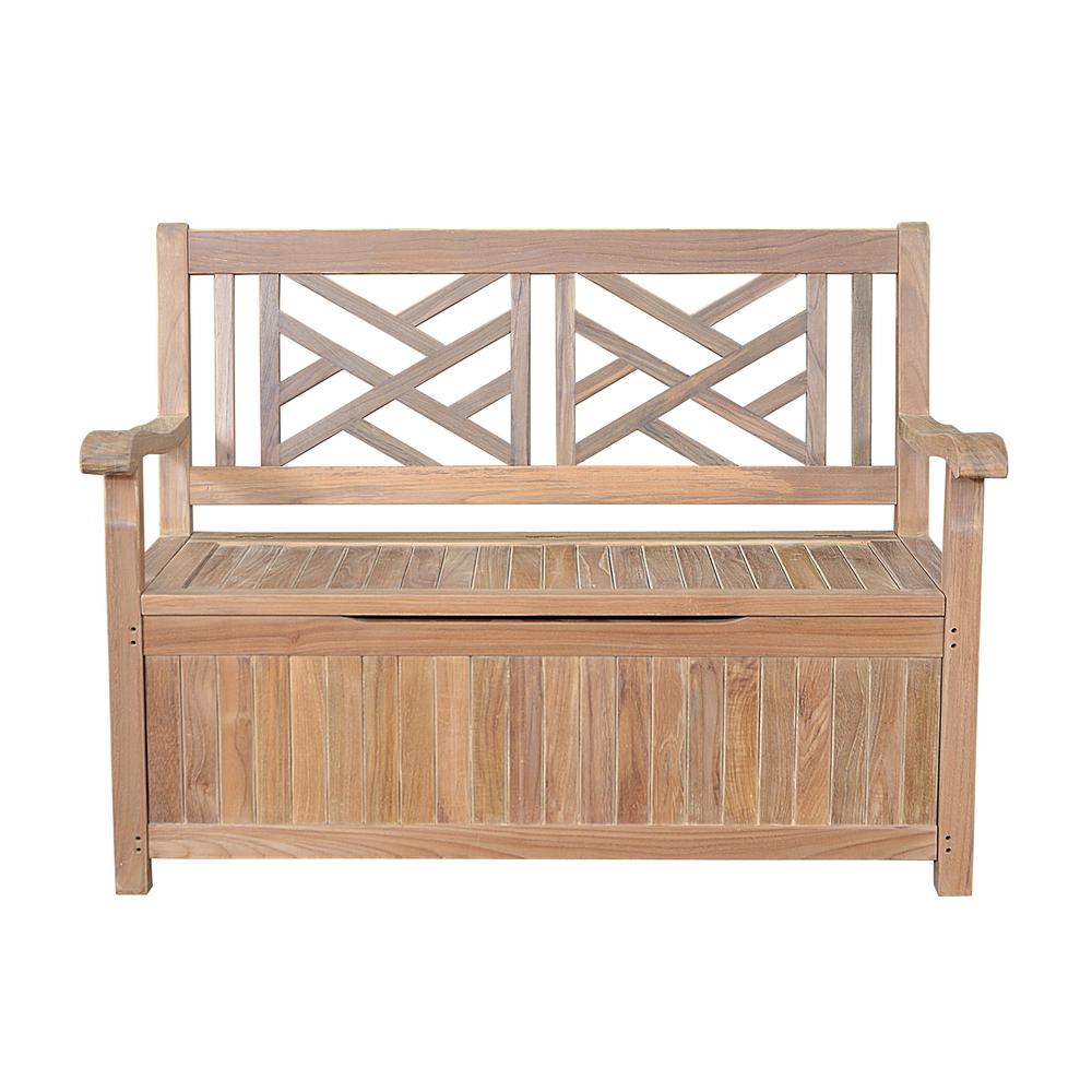 Vilano Storage Bench By Anderson Teak | Outdoor Stools & Benches | Modishstore - 2