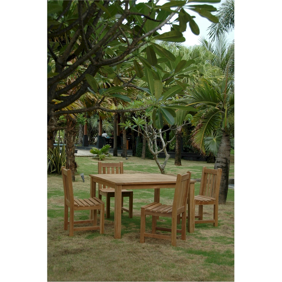 Windsor Classic Side Chair 5-Pieces Dining Table Set By Anderson Teak | Outdoor Dining Sets | Modishstore - 2