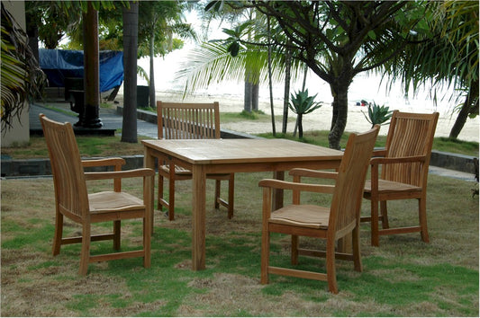 Windsor Chicago 5-Pieces Dining Table Set By Anderson Teak | Outdoor Dining Sets | Modishstore