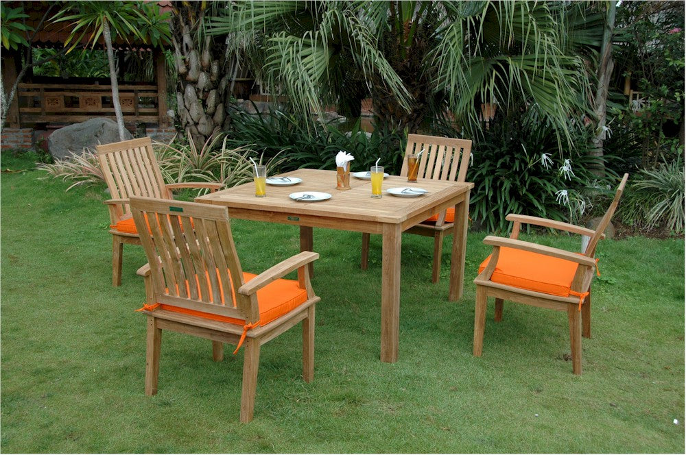 Windsor Brianna 5-Pieces Dining Table Set By Anderson Teak | Outdoor Dining Sets | Modishstore - 3