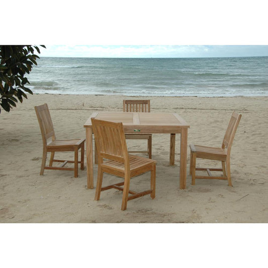Windsor Rialto Side Chair 5-Pieces Dining Table Set By Anderson Teak | Outdoor Dining Sets | Modishstore