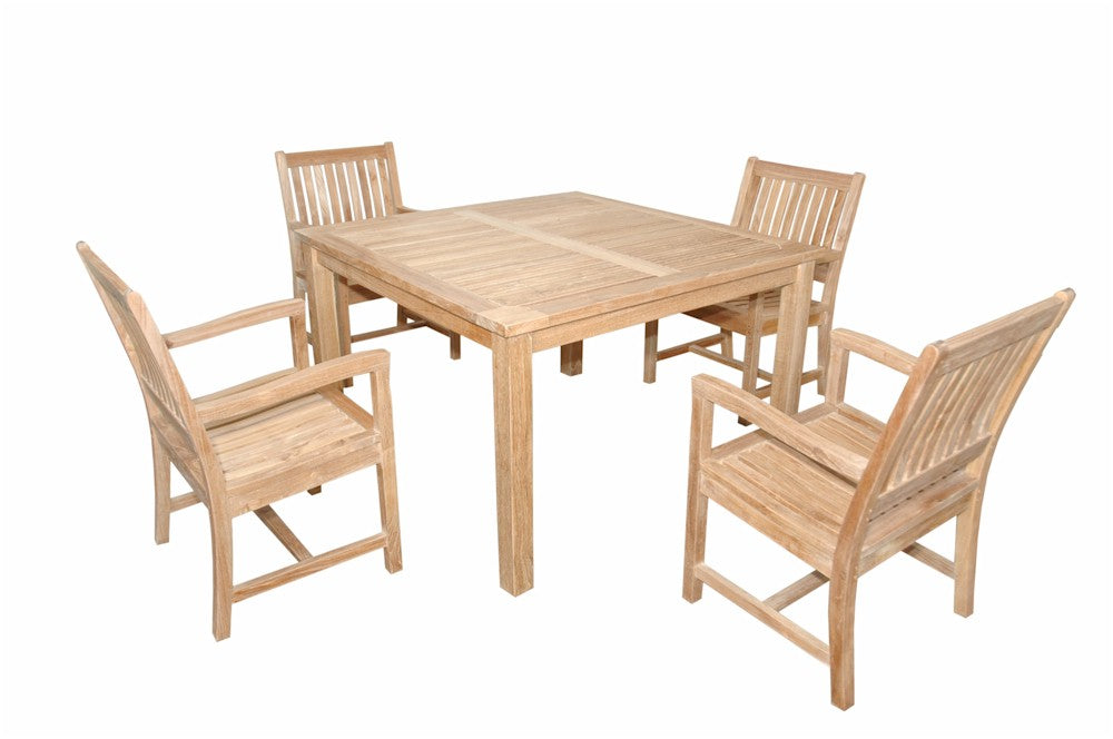 Windsor Rialto Armchair 5-Pieces Dining Set By Anderson Teak | Outdoor Dining Sets | Modishstore
