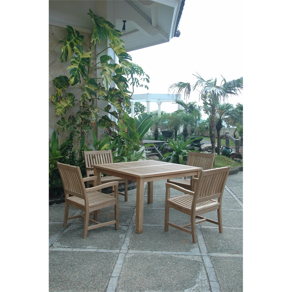 Windsor Rialto Armchair 5-Pieces Dining Set By Anderson Teak | Outdoor Dining Sets | Modishstore - 4