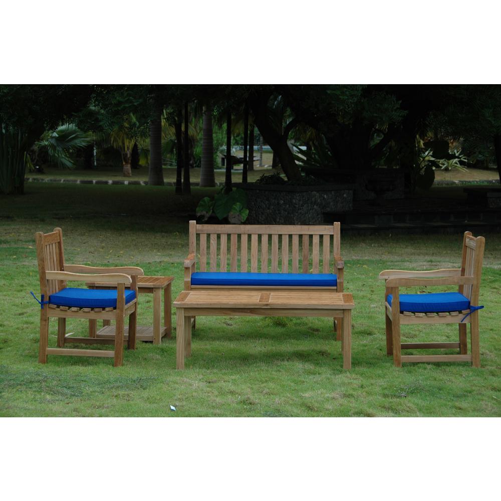 Classic 2-Seater 5-Pieces Conversation Set By Anderson Teak | Outdoor Sofas, Loveseats & Sectionals | Modishstore