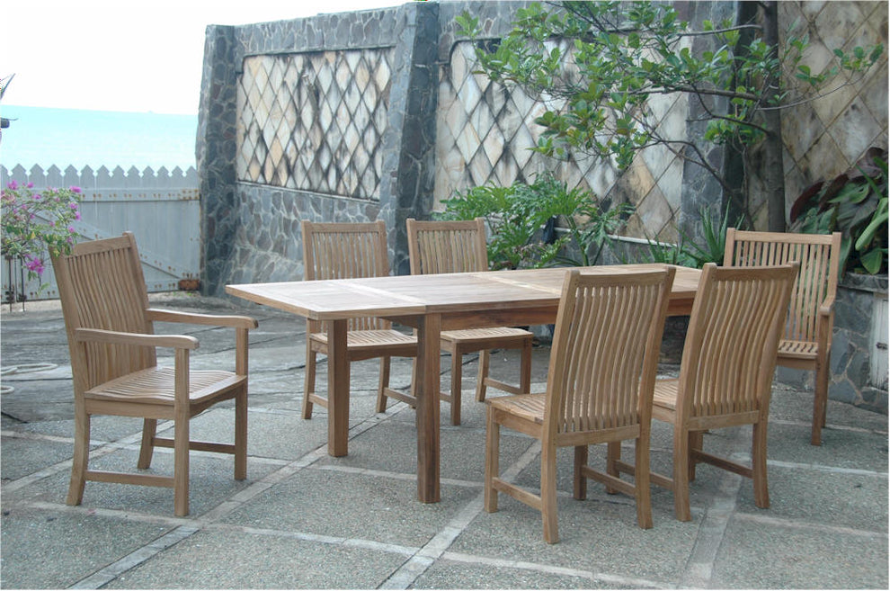 Bahama 95" Rectangular Table W/ Double Leaf Extensions By Anderson Teak | Outdoor Tables | Modishstore - 4