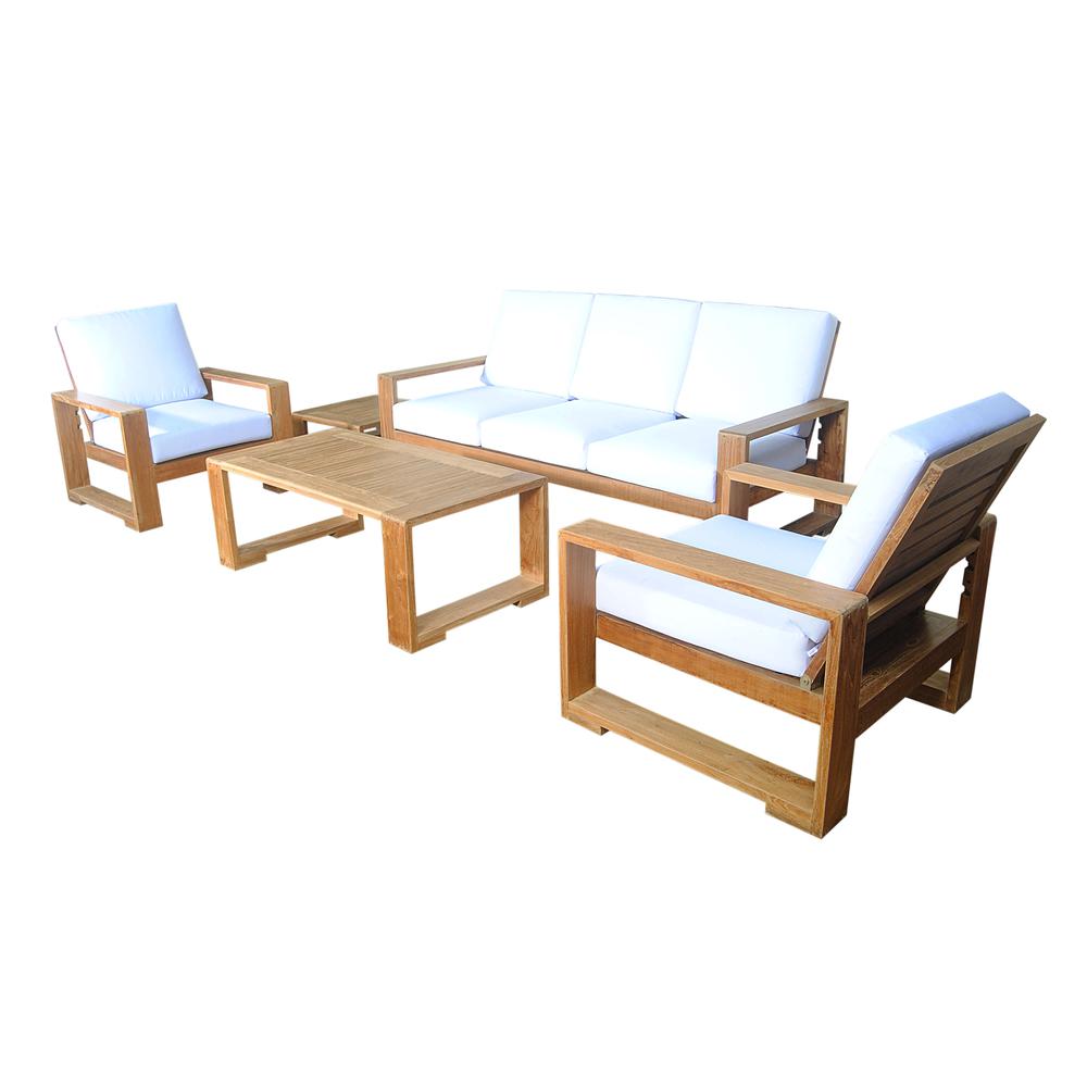 Capistrano 5-Piece Deep Seating Sofa Collection By Anderson Teak | Outdoor Sofas, Loveseats & Sectionals | Modishstore - 3