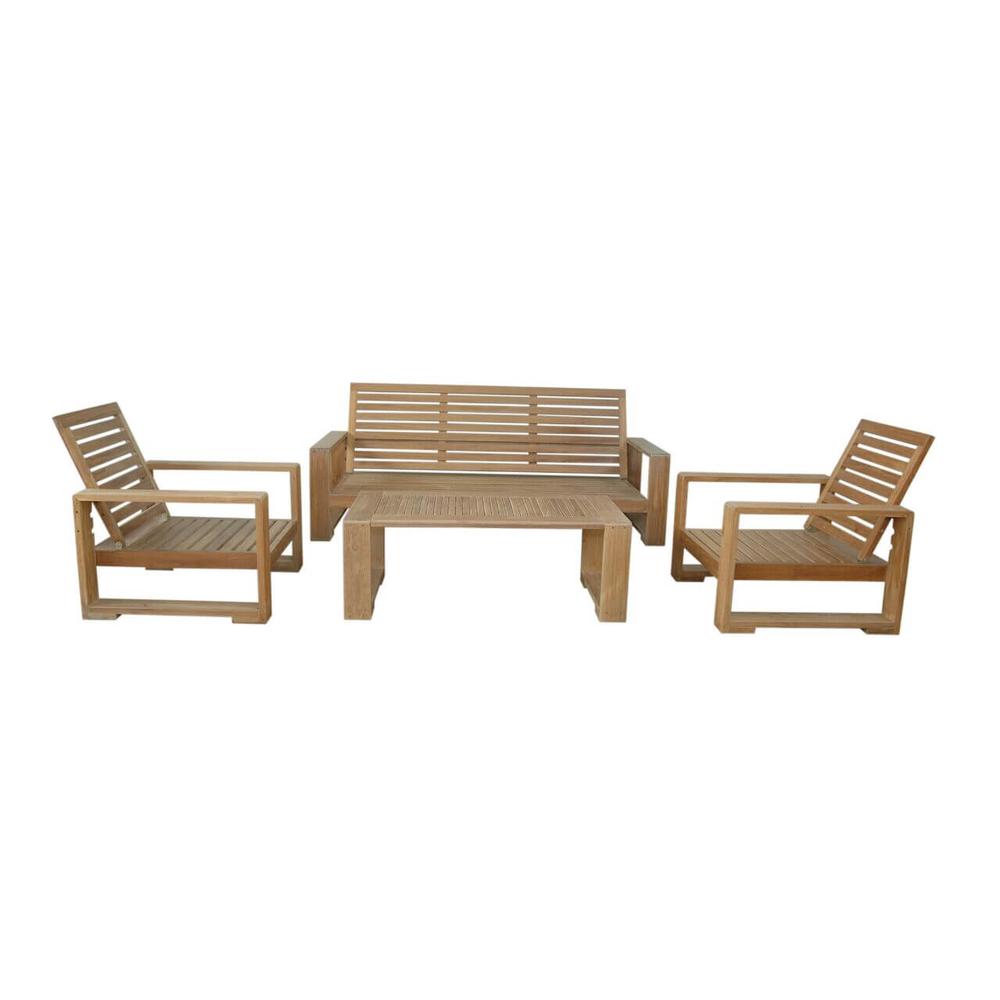 Capistrano 5-Piece Deep Seating Sofa Collection By Anderson Teak | Outdoor Sofas, Loveseats & Sectionals | Modishstore - 4