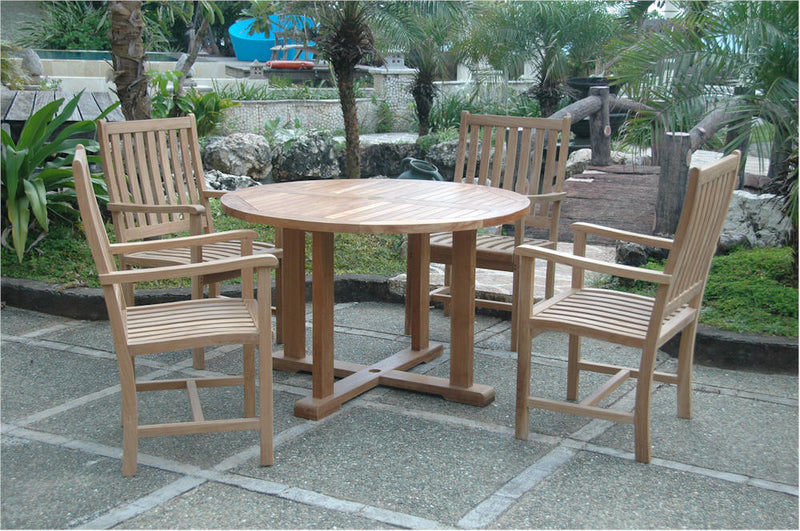 Tosca Wilshere 5-Pieces Dining Set By Anderson Teak | Outdoor Dining Sets | Modishstore