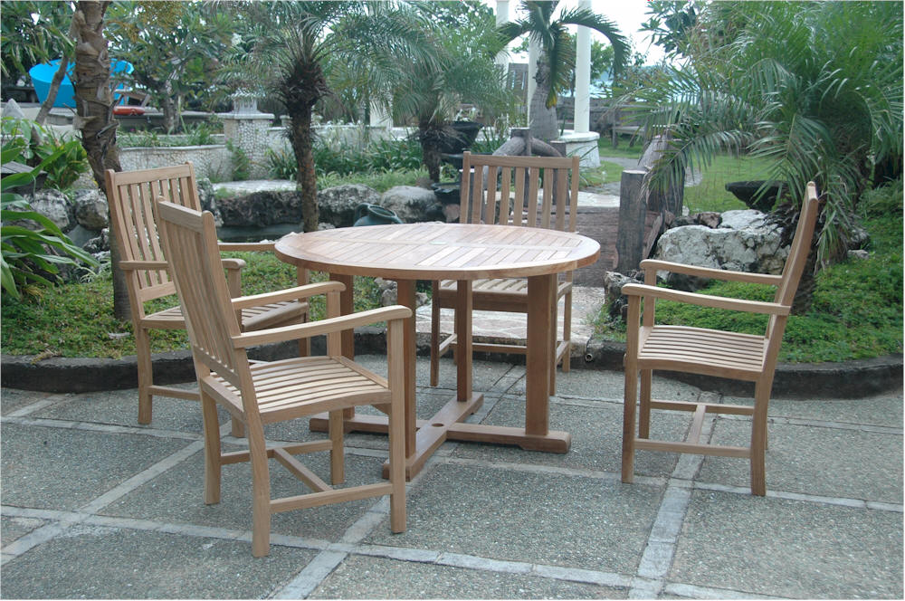 Tosca Wilshere 5-Pieces Dining Set By Anderson Teak | Outdoor Dining Sets | Modishstore - 2