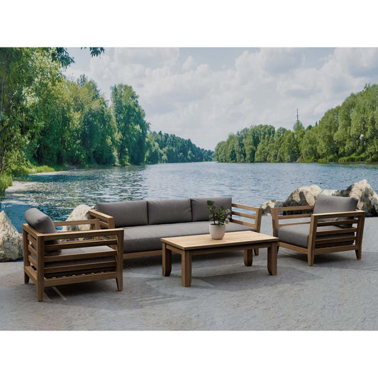 Cordoba 4-Pieces Sets By Anderson Teak | Outdoor Sofas, Loveseats & Sectionals | Modishstore