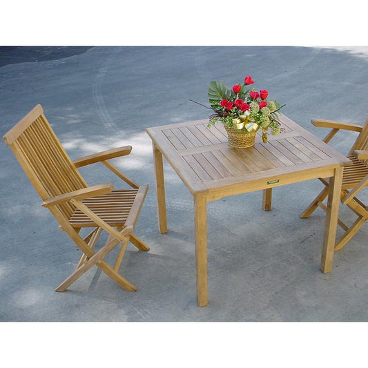 Bahama Classic 3-Pieces Bistro Table By Anderson Teak | Outdoor Dining Sets | Modishstore