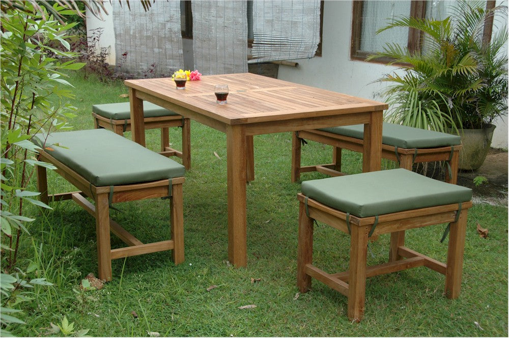 Montage Madison 5- Pices Dining Set   By Anderson Teak | Outdoor Dining Sets | Modishstore - 2