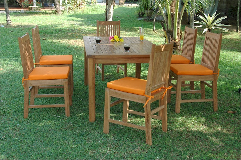 Montage Saratoga 7-Pieces Dining Set By Anderson Teak | Outdoor Dining Sets | Modishstore