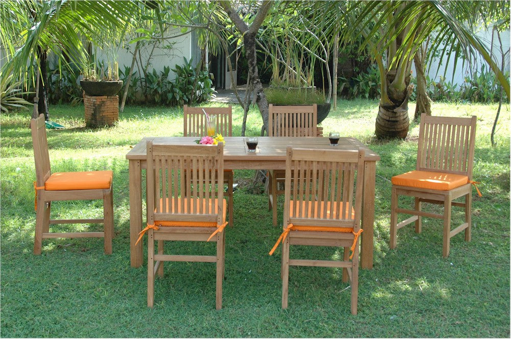 Montage Saratoga 7-Pieces Dining Set By Anderson Teak | Outdoor Dining Sets | Modishstore - 2