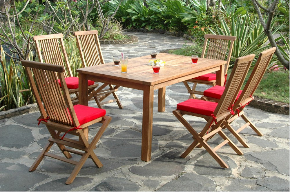 Montage Bristol 7-Pieces Dining Set By Anderson Teak | Outdoor Dining Sets | Modishstore