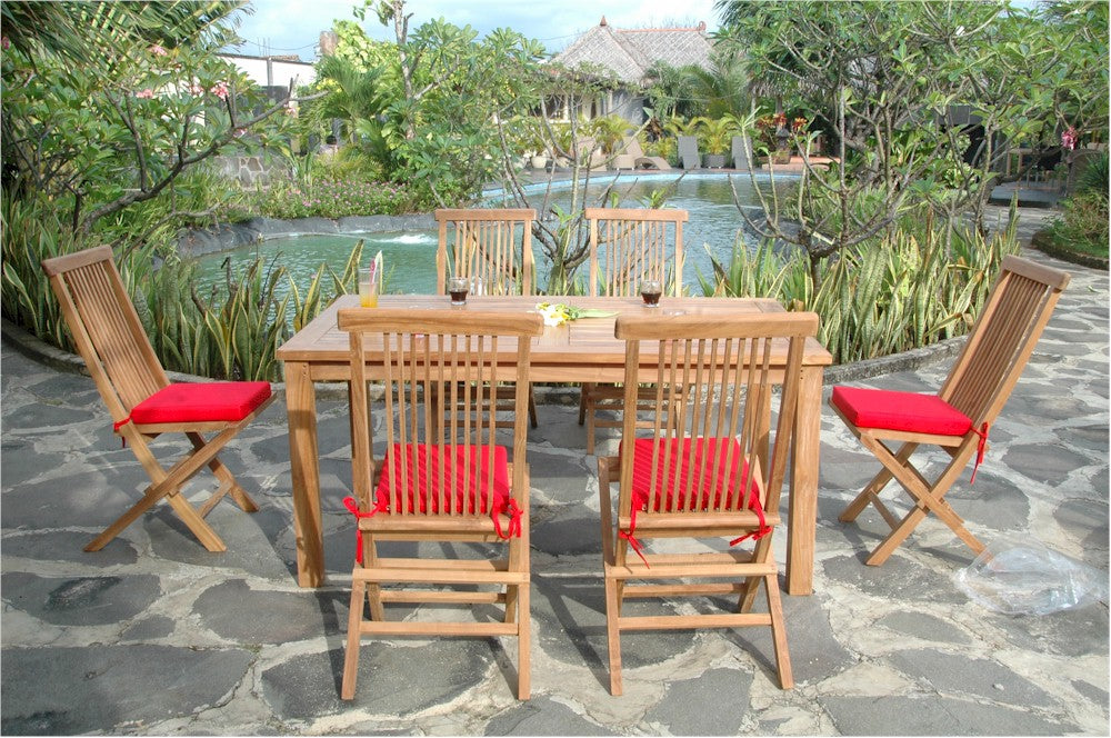 Montage Bristol 7-Pieces Dining Set By Anderson Teak | Outdoor Dining Sets | Modishstore - 2