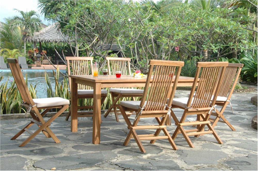 Montage Bristol 7-Pieces Dining Set By Anderson Teak | Outdoor Dining Sets | Modishstore - 3