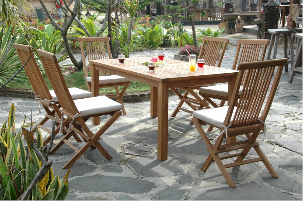 Montage Bristol 7-Pieces Dining Set By Anderson Teak | Outdoor Dining Sets | Modishstore - 4