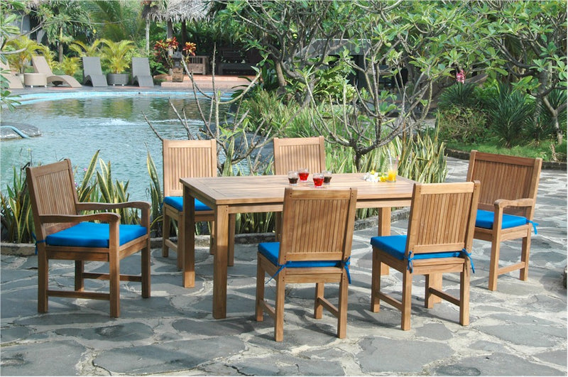 Montage Chester 7-Pieces Dining Set By Anderson Teak | Outdoor Dining Sets | Modishstore