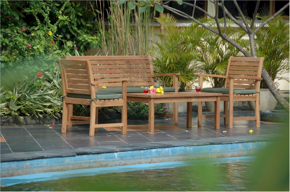 Victoria Montage 4-Pieces Conversation Set  By Anderson Teak | Outdoor Sofas, Loveseats & Sectionals | Modishstore - 4