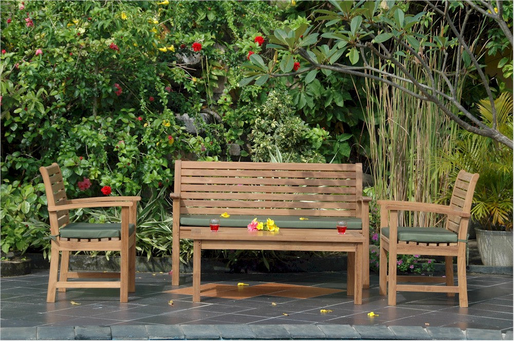 Victoria Montage 4-Pieces Conversation Set  By Anderson Teak | Outdoor Sofas, Loveseats & Sectionals | Modishstore - 3