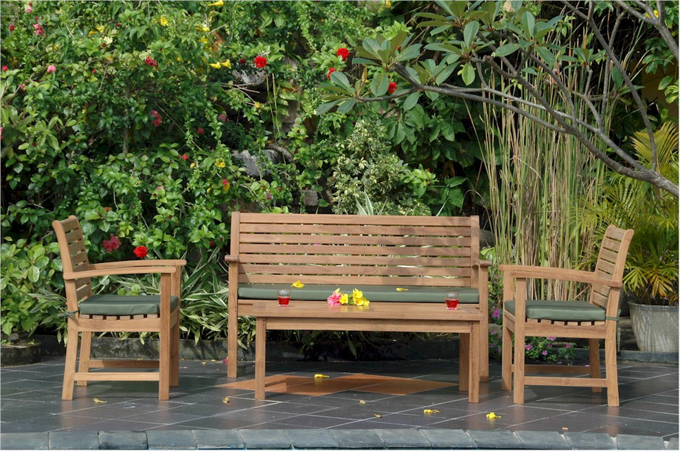 Victoria Montage 4-Pieces Conversation Set  By Anderson Teak | Outdoor Sofas, Loveseats & Sectionals | Modishstore - 3