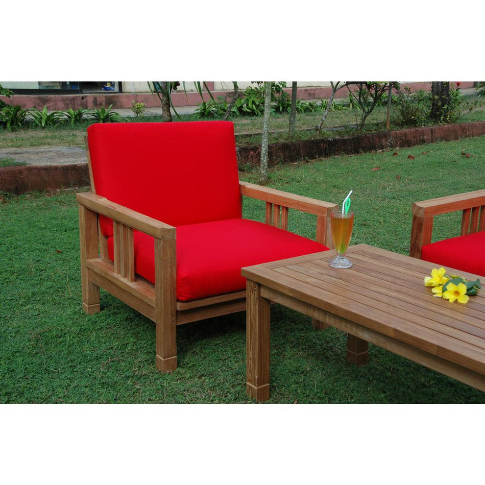Southbay Deep Seating 5-Pieces Conversation Set A By Anderson Teak | Outdoor Sofas, Loveseats & Sectionals | Modishstore - 2