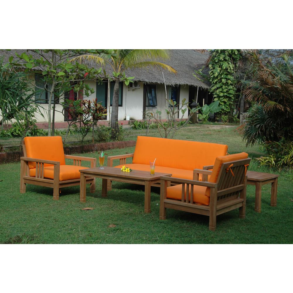 Southbay Deep Seating 5-Pieces Conversation Set B By Anderson Teak | Outdoor Sofas, Loveseats & Sectionals | Modishstore - 2