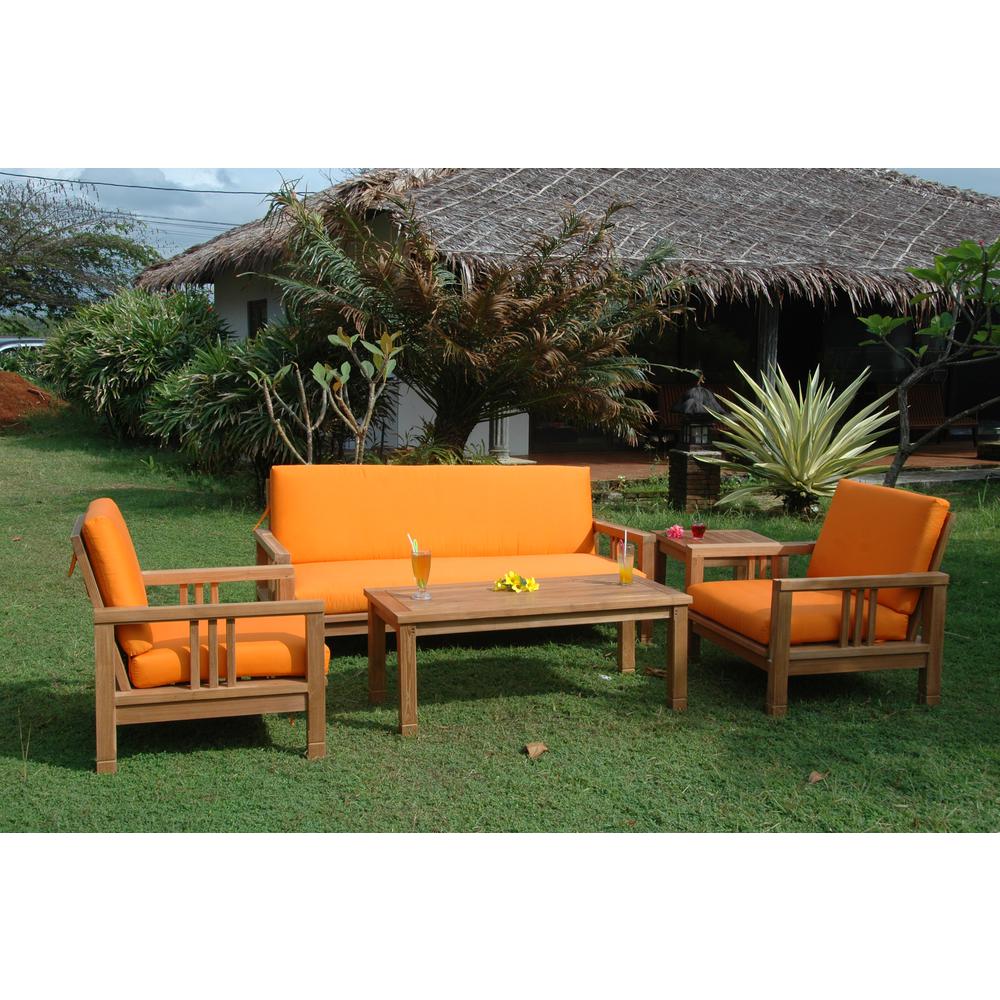 Southbay Deep Seating 5-Pieces Conversation Set B By Anderson Teak | Outdoor Sofas, Loveseats & Sectionals | Modishstore - 3