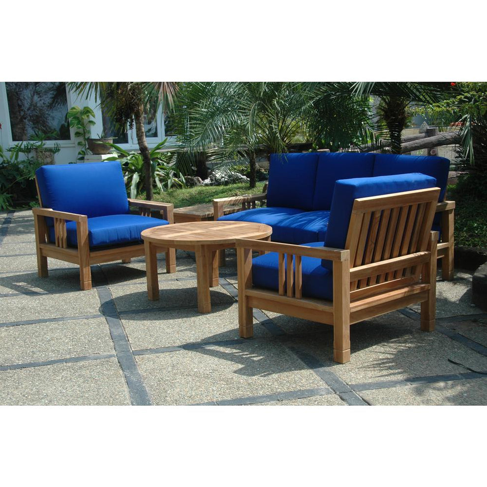 Southbay Deep Seating 5-Pieces Conversation Set C By Anderson Teak | Outdoor Sofas, Loveseats & Sectionals | Modishstore - 2