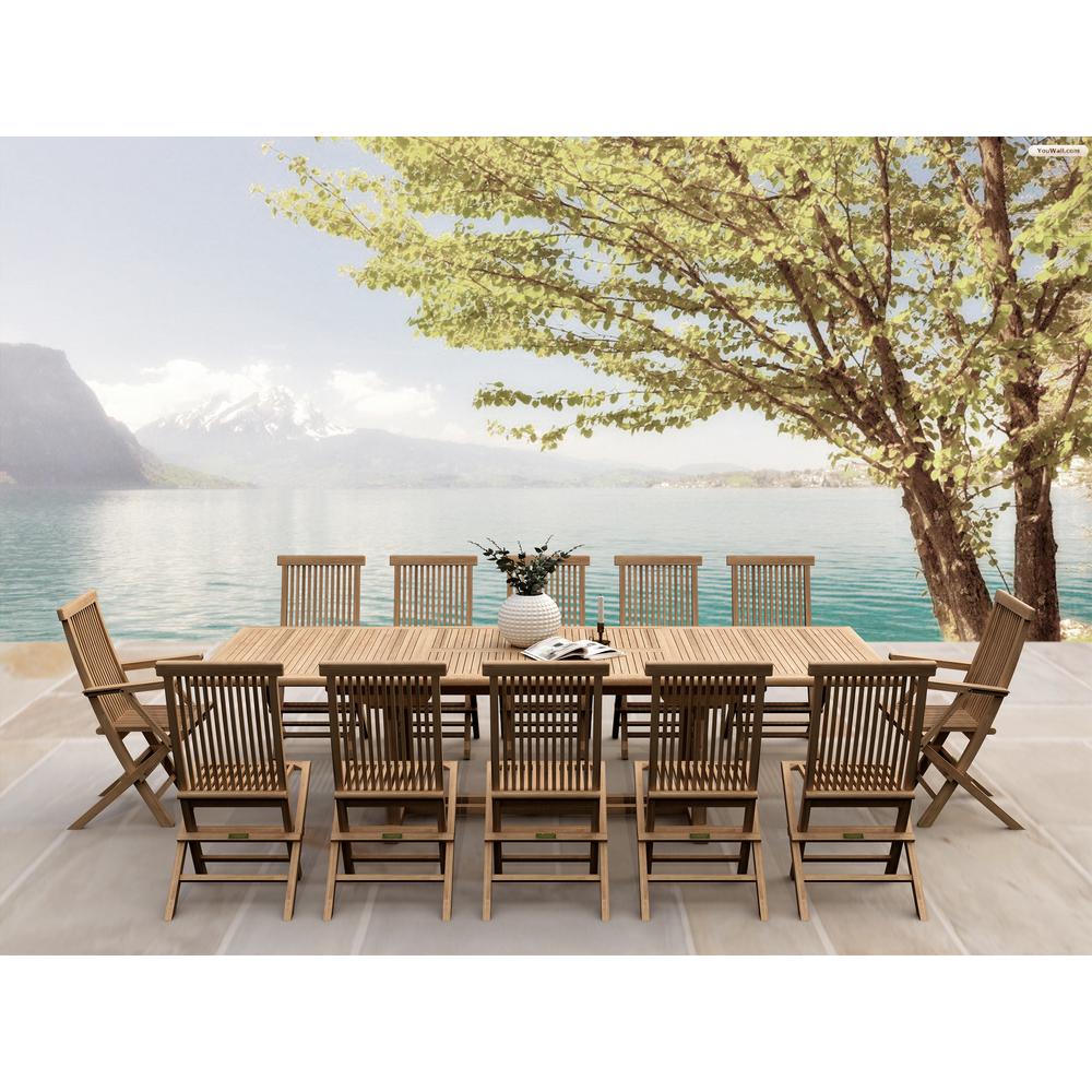 Valencia Classic 13-Pieces Dining Set By Anderson Teak | Outdoor Dining Sets | Modishstore - 2