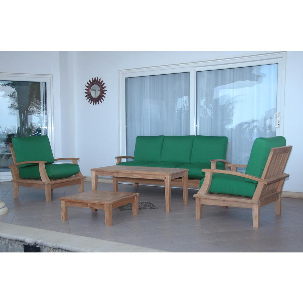 Brianna 5-Pieces Deep Seating Sofa Set By Anderson Teak | Outdoor Sofas, Loveseats & Sectionals | Modishstore - 4