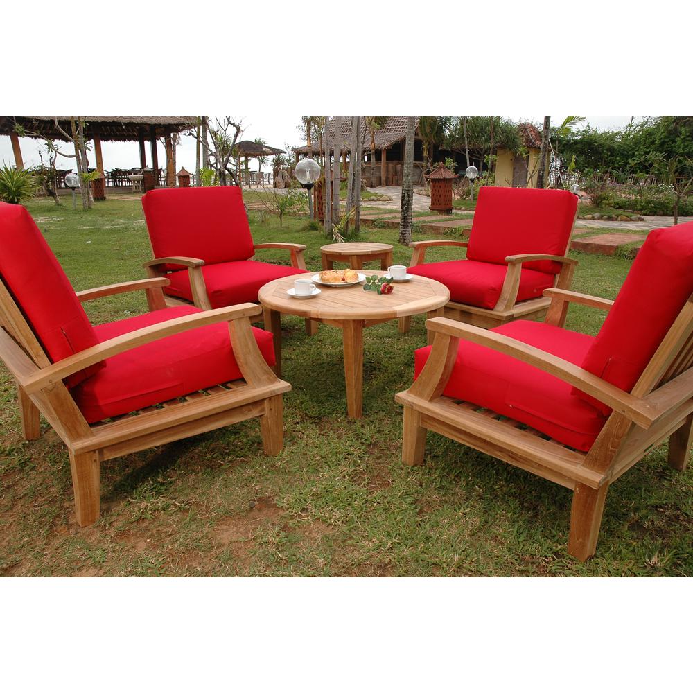 Brianna 6-Pieces Deep Seating Armchair Set By Anderson Teak | Outdoor Sofas, Loveseats & Sectionals | Modishstore