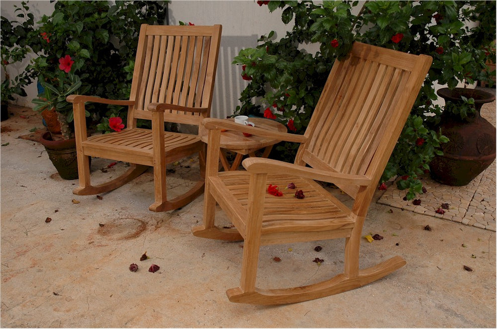 Del-Amo Bahama 3-Pieces Set With Folding Round Side Table By Anderson Teak | Outdoor Sofas, Loveseats & Sectionals | Modishstore - 3