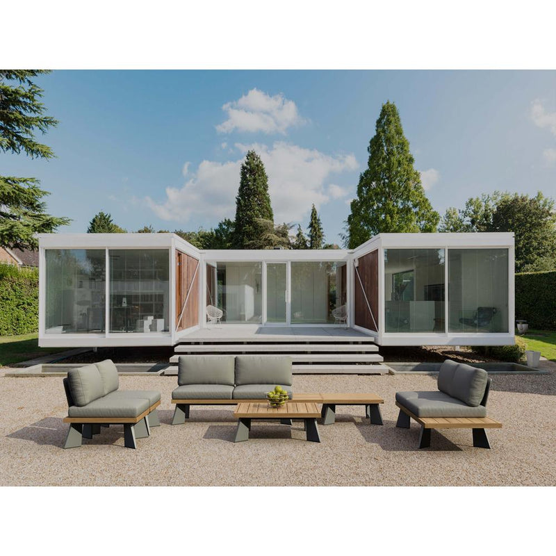 Curve 4-Pieces Conversation Set By Anderson Teak | Outdoor Sofas, Loveseats & Sectionals | Modishstore