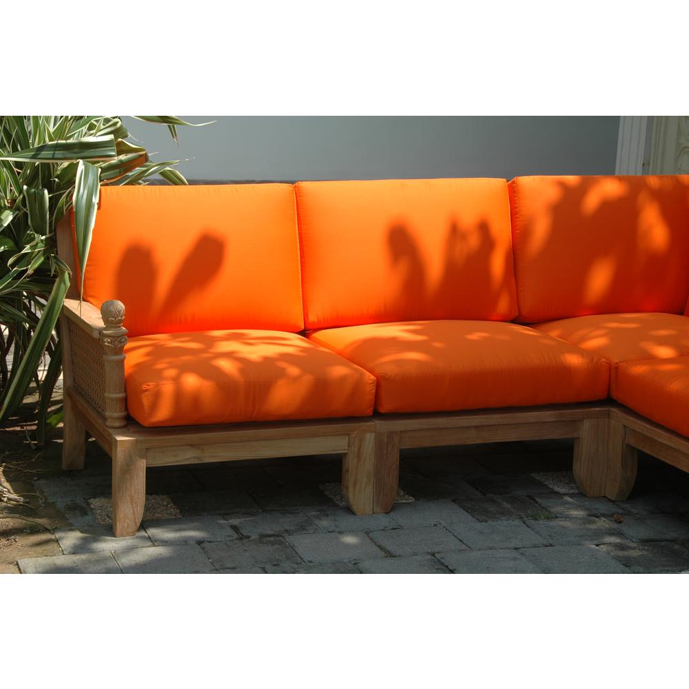 Luxe 5-Pieces Modular Set SET-66 By Anderson Teak | Outdoor Sofas, Loveseats & Sectionals | Modishstore - 2
