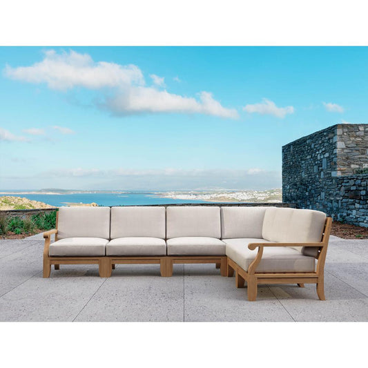 Riviera Luxe 6-Pieces Modular Set B By Anderson Teak | Outdoor Sofas, Loveseats & Sectionals | Modishstore