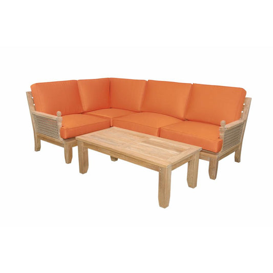 Luxe 5-Pieces Modular Set SET-71 By Anderson Teak | Outdoor Sofas, Loveseats & Sectionals | Modishstore